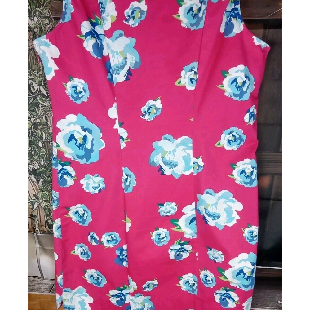 Mudpie Dress Size M Pink Floral White Lace Embroidered V Neck Side Zip - Picture 10 of 10